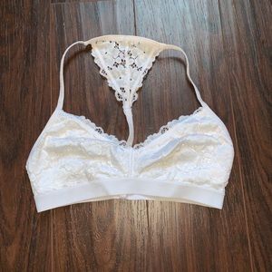 White lace bralette